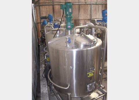 CUVE INOX AGITEE MOBILE - 1000 LITRES INOX 316L