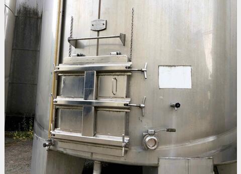 Cuve de stockage inox sur pieds - Volume : 450 HL (45000 litres)