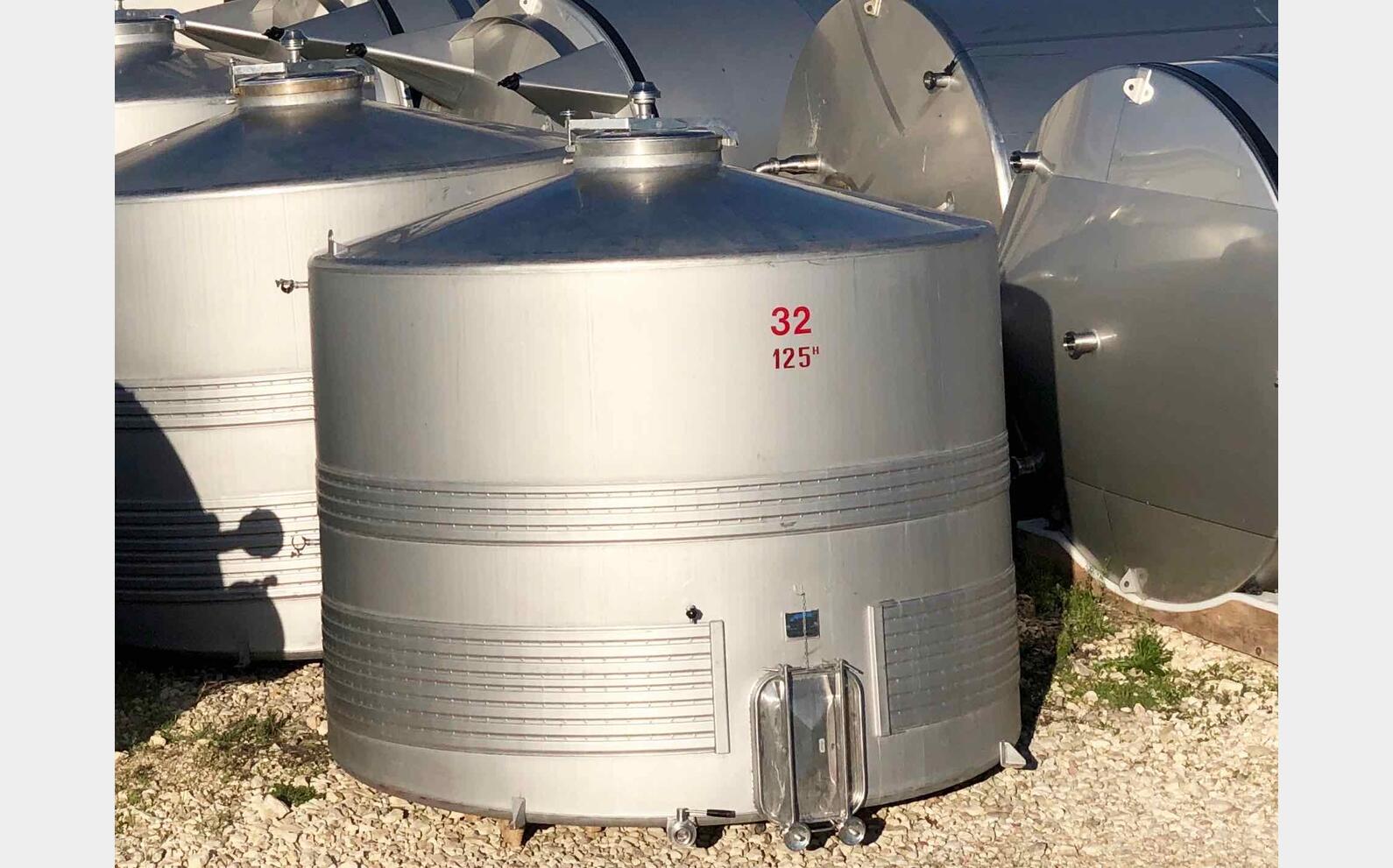 Cuve inox verticale avec ceintures de froid