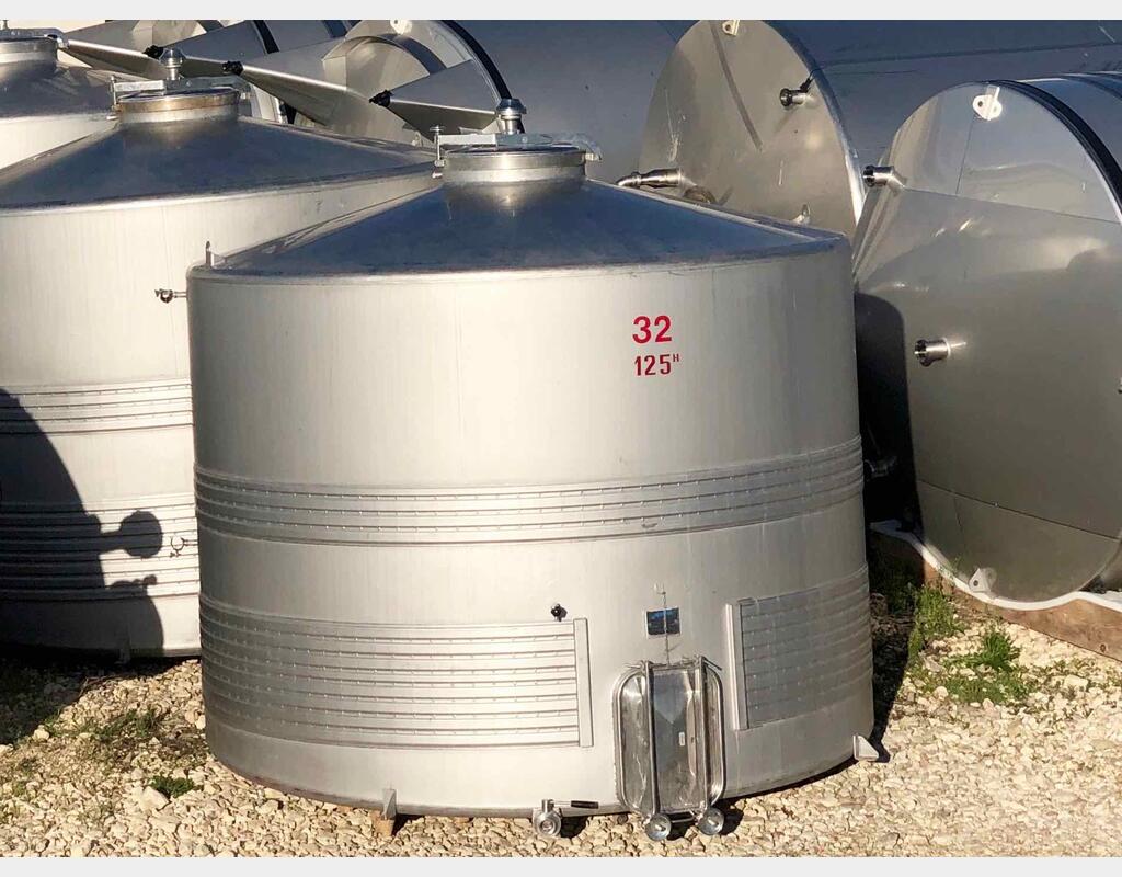 Cuve inox verticale avec ceintures de froid
