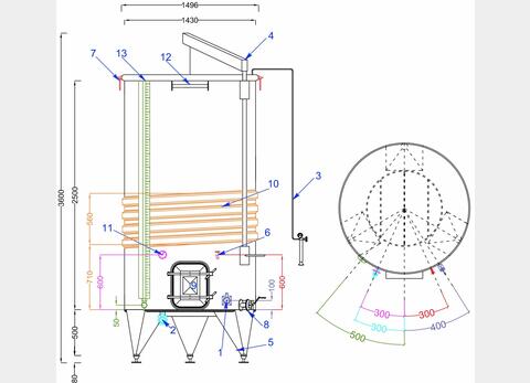 cuve INOX chapeau flottant de 4000 litres MATERIEL NEUF Volume : 4000 litres