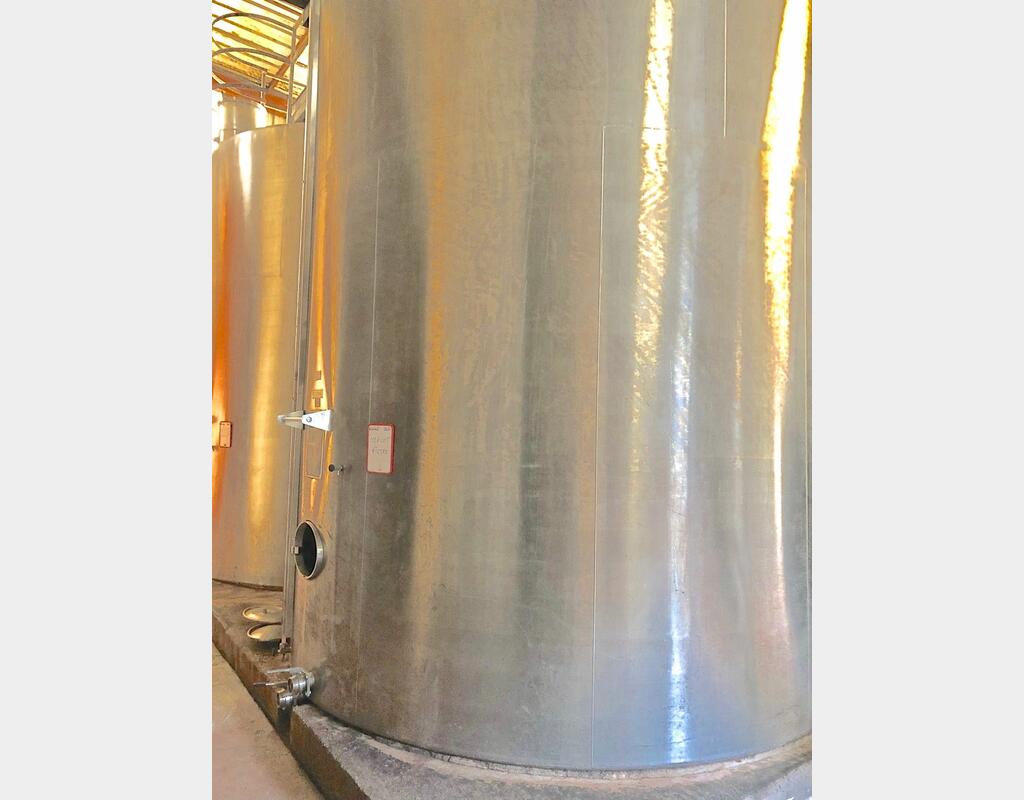Cuve Inox 304 fond plat sur radier - de 500 hls