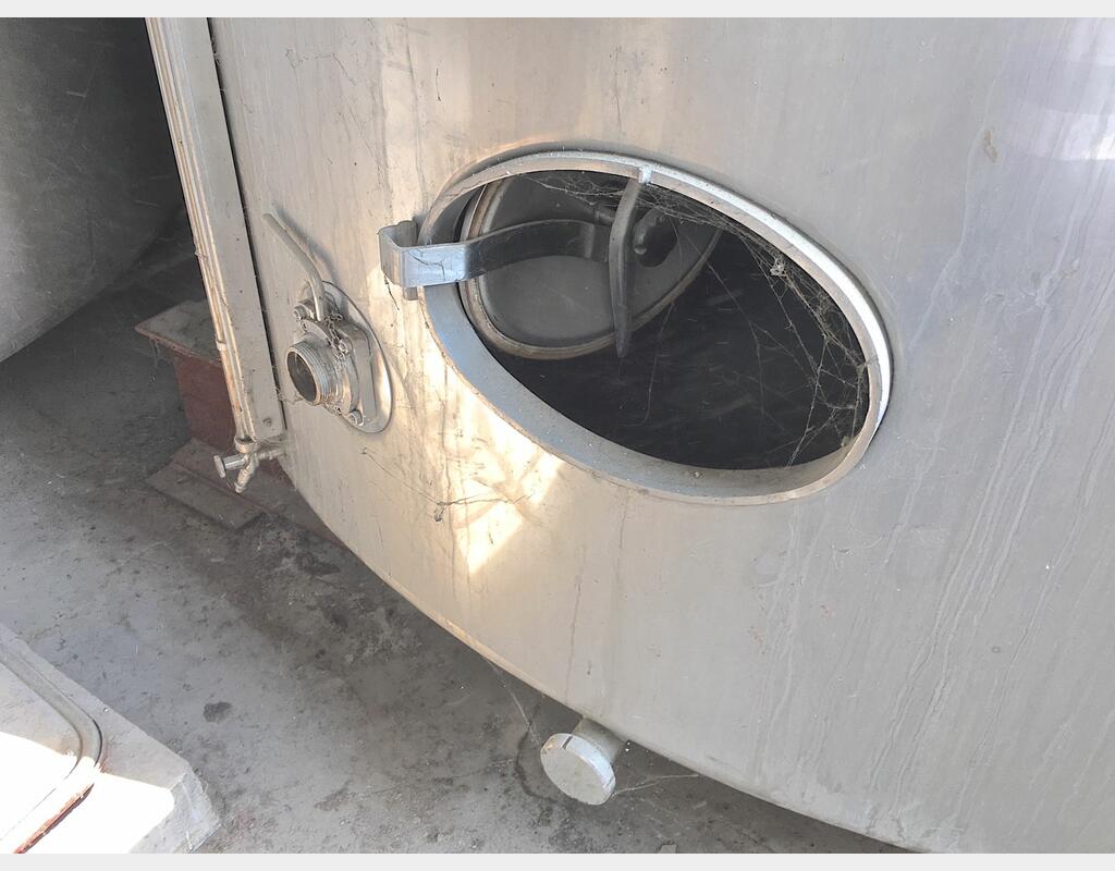 Cuve Inox cylindrique verticale - fond plat de 46 000 litres