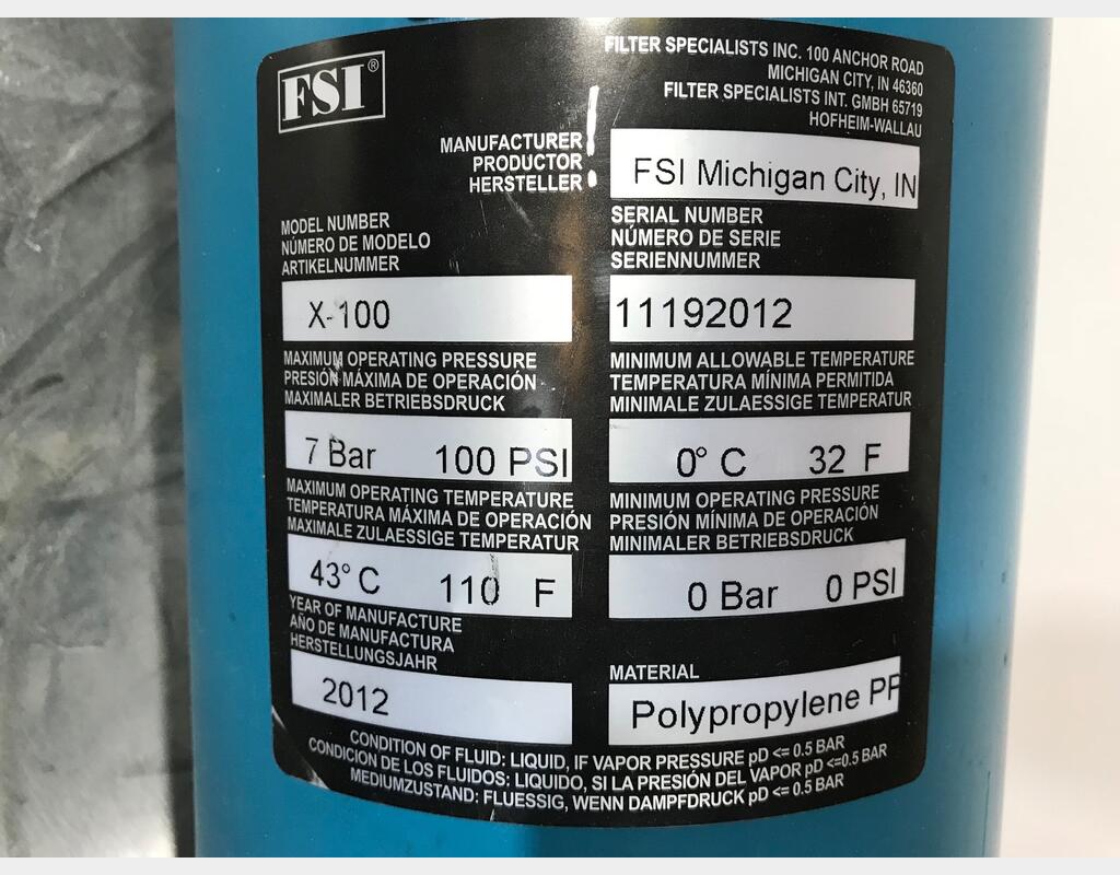 Corps de filtre - Marque : FSI filter