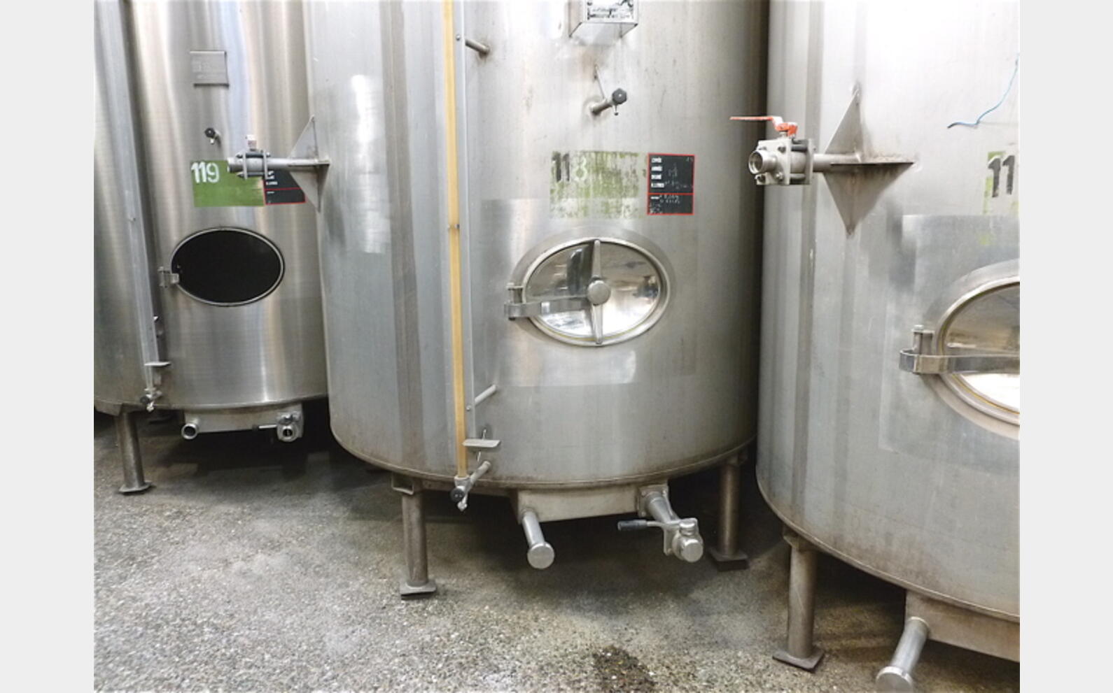 Cuve stockage INOX 316 sur pieds Agroalimentaire Marque : PIERRE GUERIN