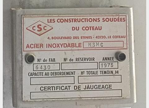 Cuve Inox 316 Ti cylindrique verticale