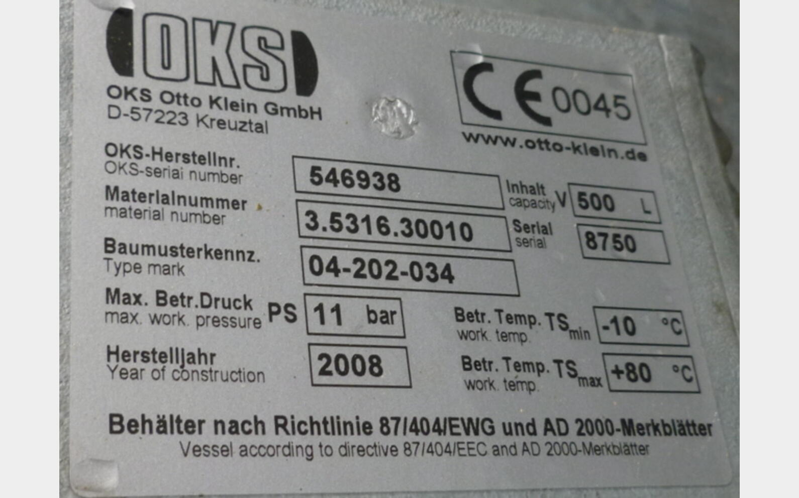 ballon acier galva Marque : OKS