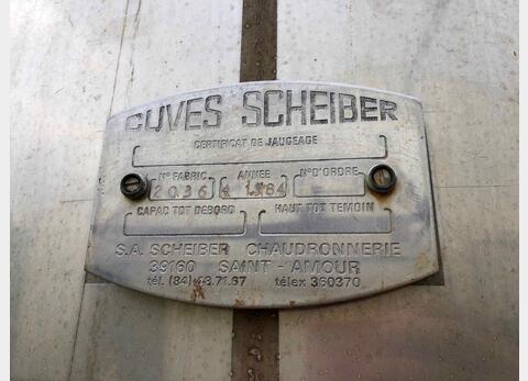 Cuve stockage inox sur pieds SCHEIBER