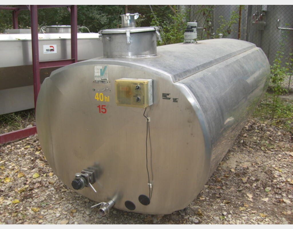 Cuve INOX horizontale de 40 Hls.