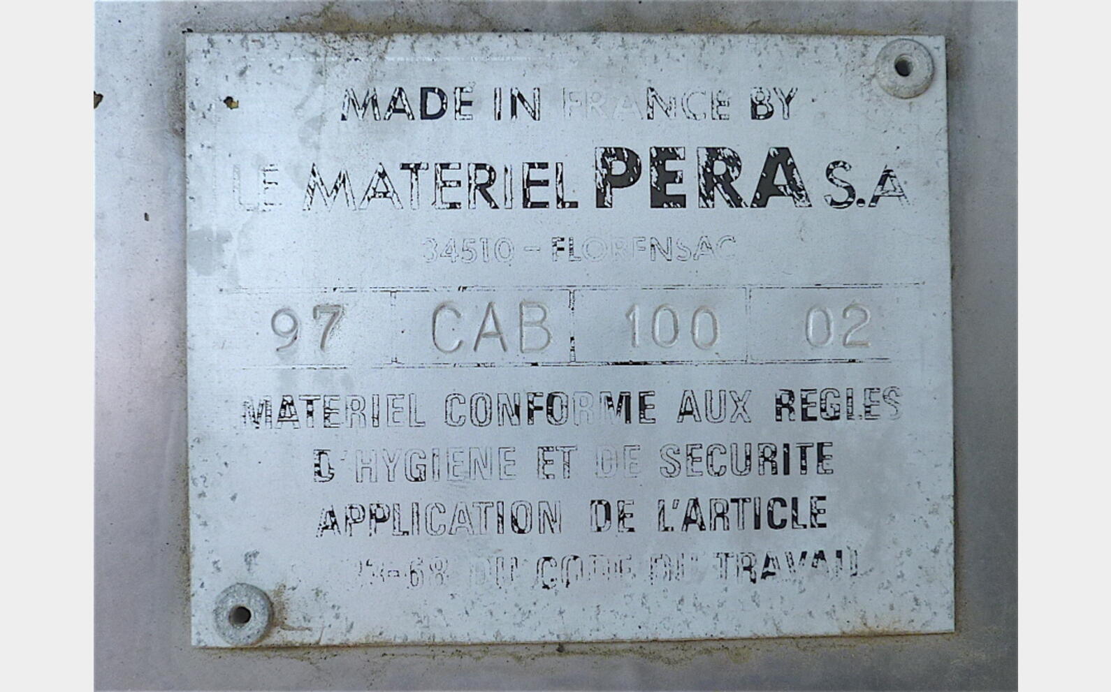 cuve ELITE CAB 100 Ann&eacute;e : 1997
