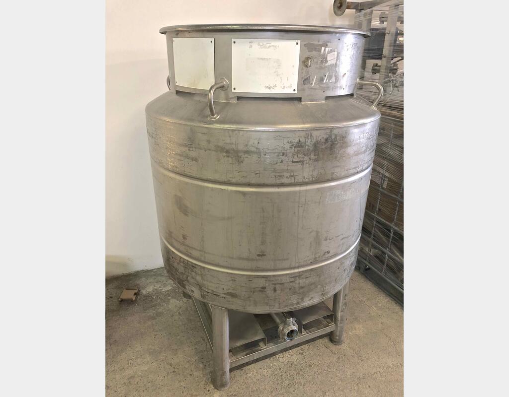 Conteneur de stockage en INOX - Volume : 900 litres