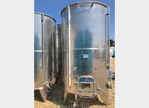 Cuve INOX &agrave; chapeau flottant 50 hls. Fond conique sur pieds