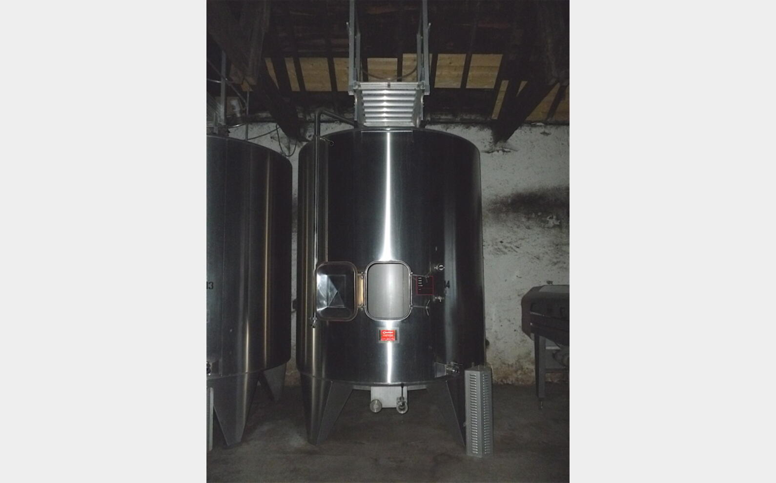 Cuve vinification INOX 304 Volume : 10.700 litres
