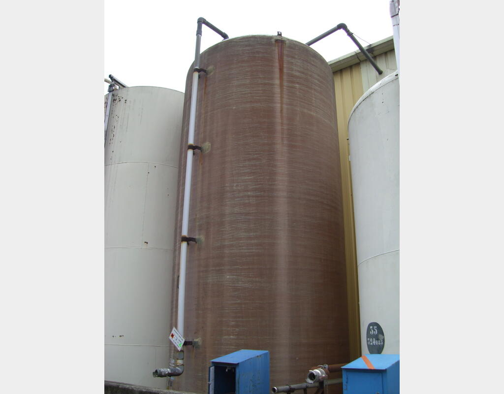 Cuve de stockage POLYESTER, 50000 litres - Fond plat