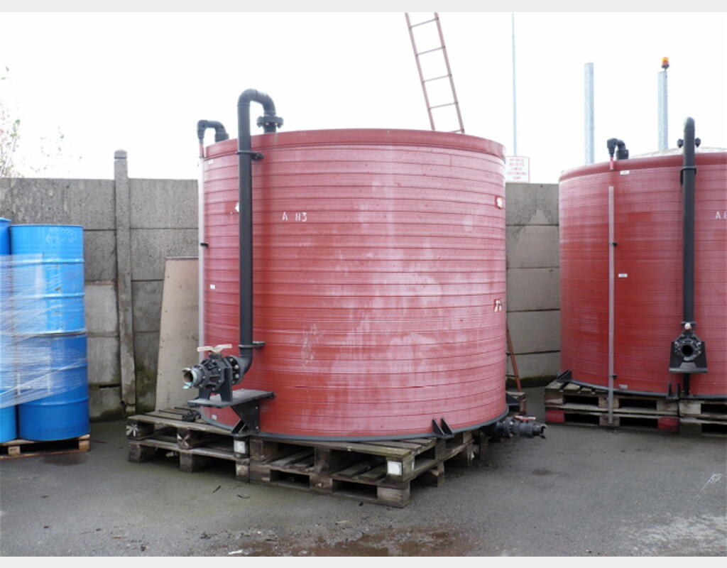 cuve de stockage, PLASTIQUE - cylindrique verticale fond plat
