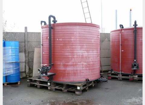 cuve de stockage, PLASTIQUE - cylindrique verticale fond plat