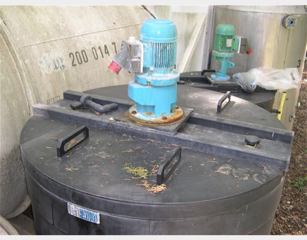 Cuve de mélange en PEHD - Volume : 1000 litres