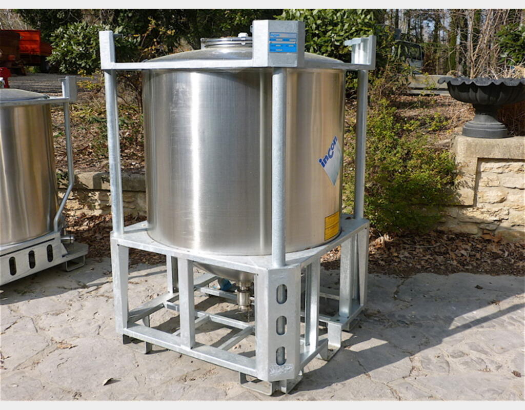 CONTENEUR IBC PFC INOX 304 - 992 litres, 147 kg