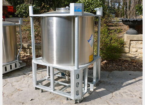 CONTENEUR IBC PFC 1000 INOX 304 MATERIEL NEUF H 1695 mm, L 1135 mm, l 1135 mm