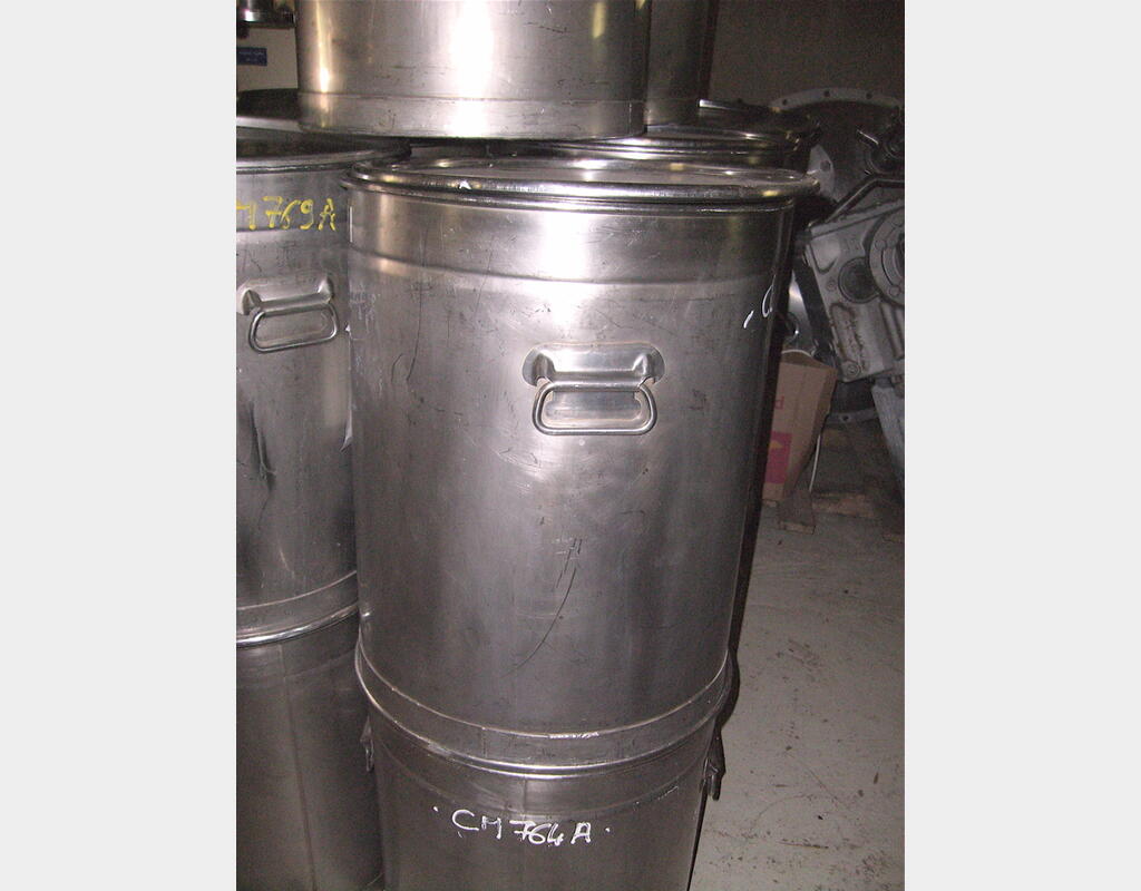 Cuves inox fond plat de marque Décalinox - Volume 80 litres