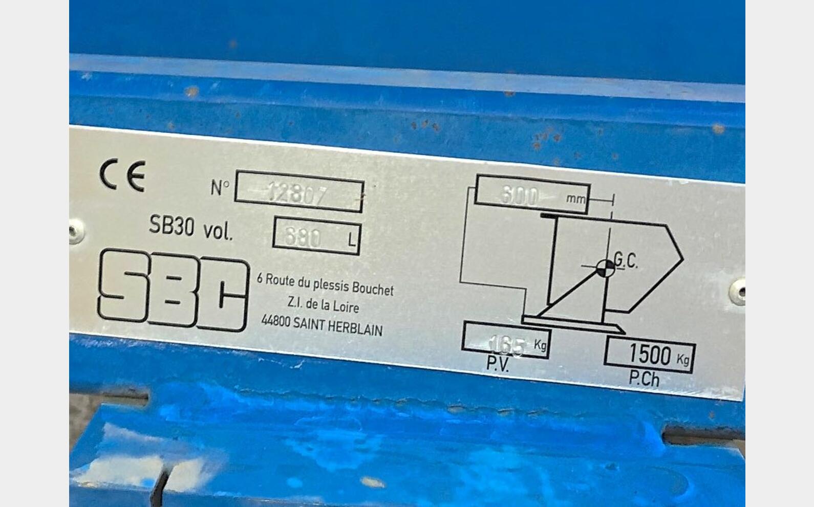 Benne basculante SBC Marque : SBC