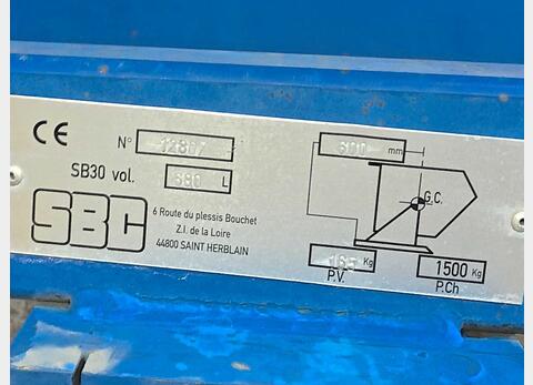 Benne basculante SBC Inox - Volume :