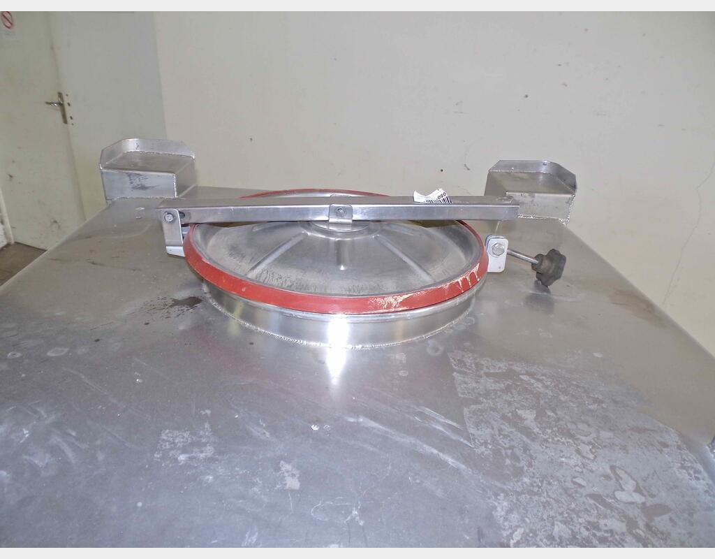 Conteneur INOX rectangulaire - Volume : 1000 litres