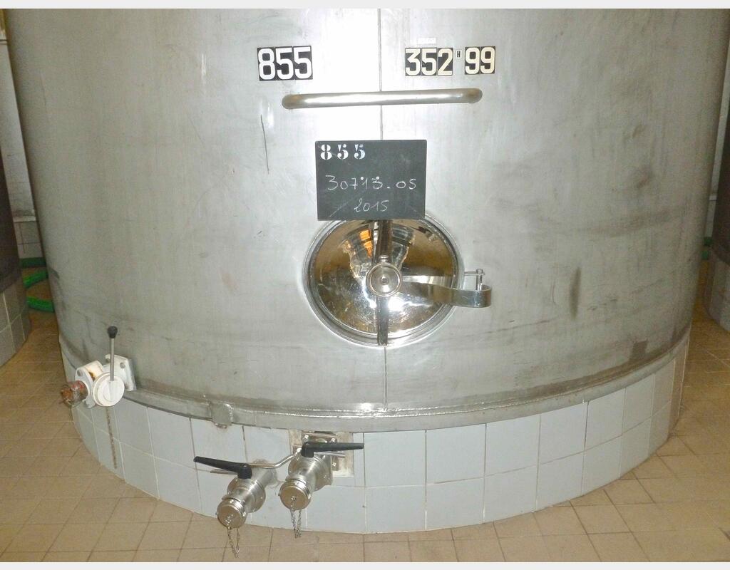 Cuve de stockage inox refroidie - Volume : 350 hectos (35000 litres)