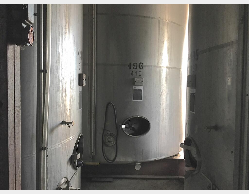 Cuve Inox cylindrique verticale - fond plat de 41 000 litres