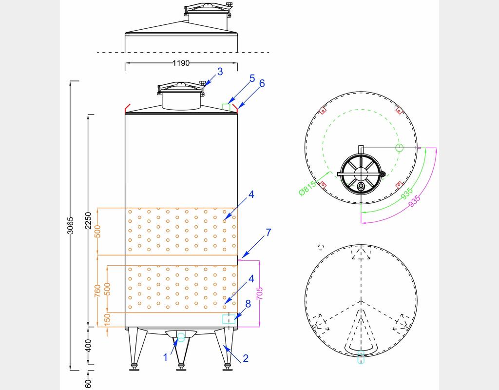 316 stainless steel tank - Closed - Cooling belts - STOBPTR2500 model