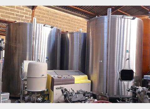 Cuve inox verticale fond fond conique