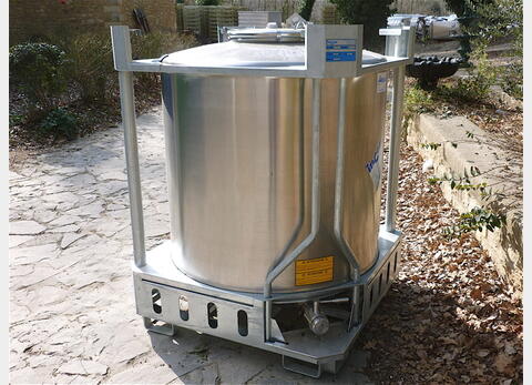 CONTENEUR IBC PL 1000  INOX 304 MATERIEL NEUF H 1460 mm, L 1135 mm, l 1135 mm