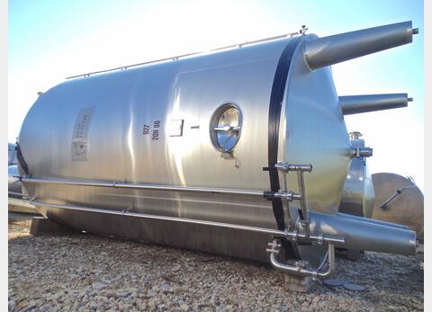 Cuve INOX 316 agit&eacute;e isol&eacute;e avec jacquette Volume : 200 hecto (20.000 litres)