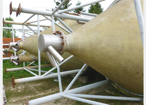 Silo en fibre de verre compartimenté - Volume : 70 m3 (2 fois 35 m3)