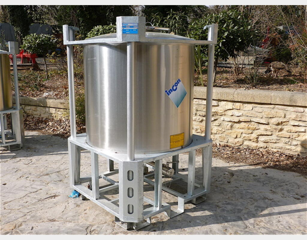 CONTENEUR IBC PH 1000 INOX 304 MATERIEL NEUF H 1785 mm, L 1135 mm, l 1135 mm
