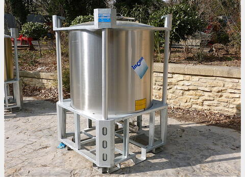 CONTENEUR IBC PH 1000 INOX 304 MATERIEL NEUF H 1785 mm, L 1135 mm, l 1135 mm