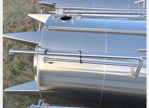 Cuve inox 316L cylindrique verticale Compartiment&eacute;e : 2 X 200 hls