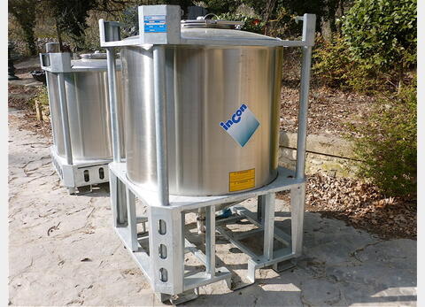 CONTENEUR IBC PFC 1000 INOX 304 MATERIEL NEUF H 1695 mm, L 1135 mm, l 1135 mm