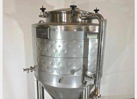 304 stainless steel vat - Closed on feet - Cylindro-conical