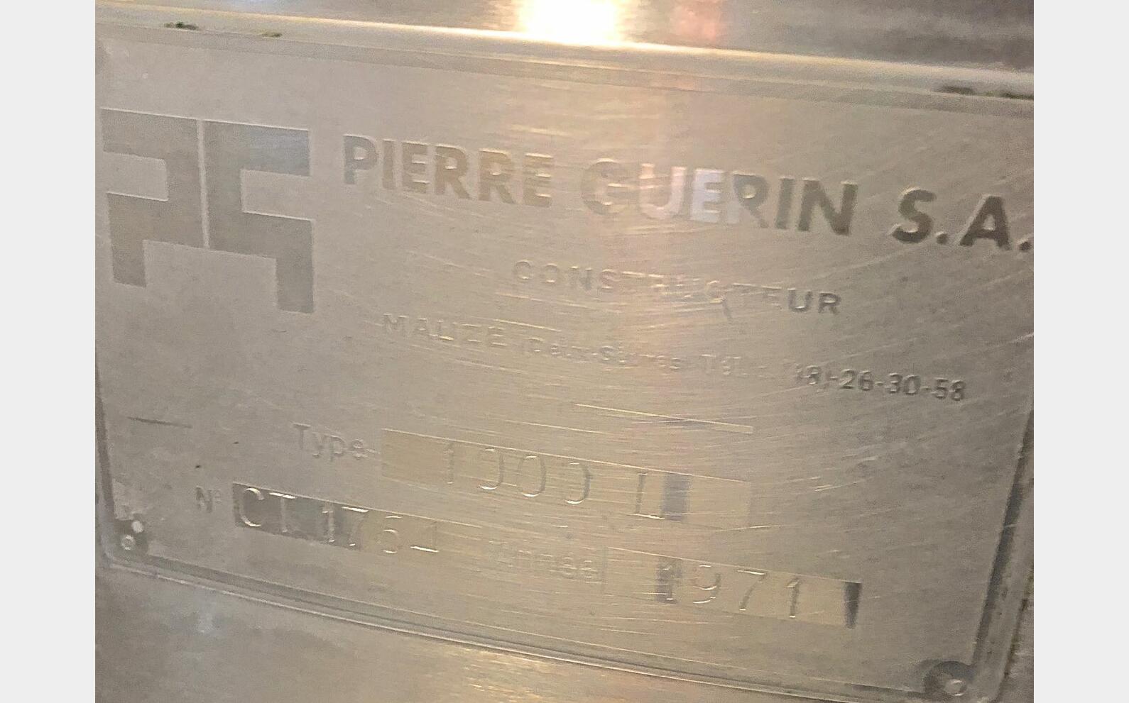 cuve inox agit&eacute;e isol&eacute;e LSDH18 Volume : 1000 litres