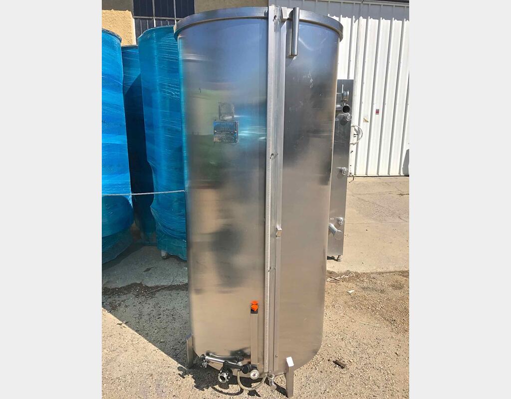 Cuve inox à chapeau flottant - Volume : 14 hectos