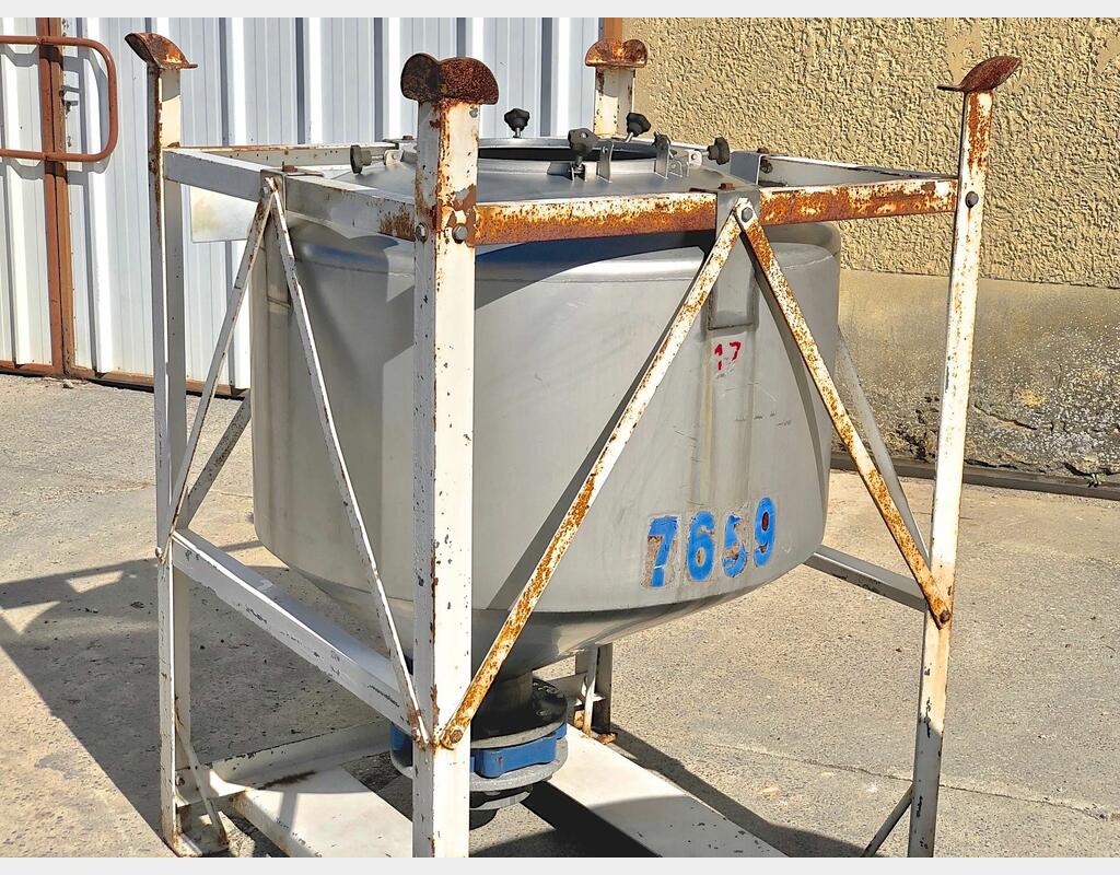 Cuve stockage inox PU0118 Sur chassis acier