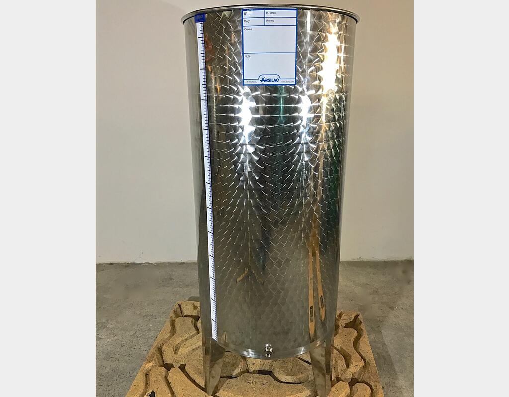 Cuve inox 304 chapeau flottant sur pieds 4 HL (405 litres) ARSILAC