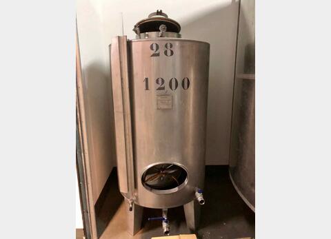 Cuve inox verticale sur pieds