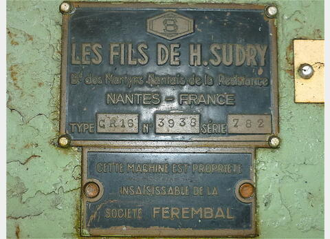 Fermeture de pot à glace - Marque : SUDRY.