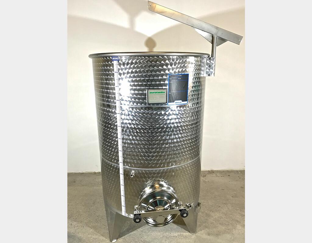 304 stainless steel tank - Conical bottom - Floating hat