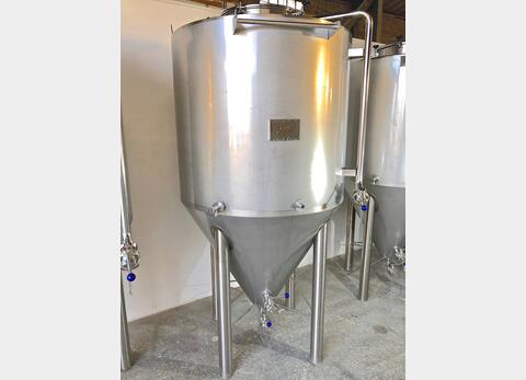 304 stainless steel tank - Cylindro-conical - Isolée - Ceintures de refroidissement