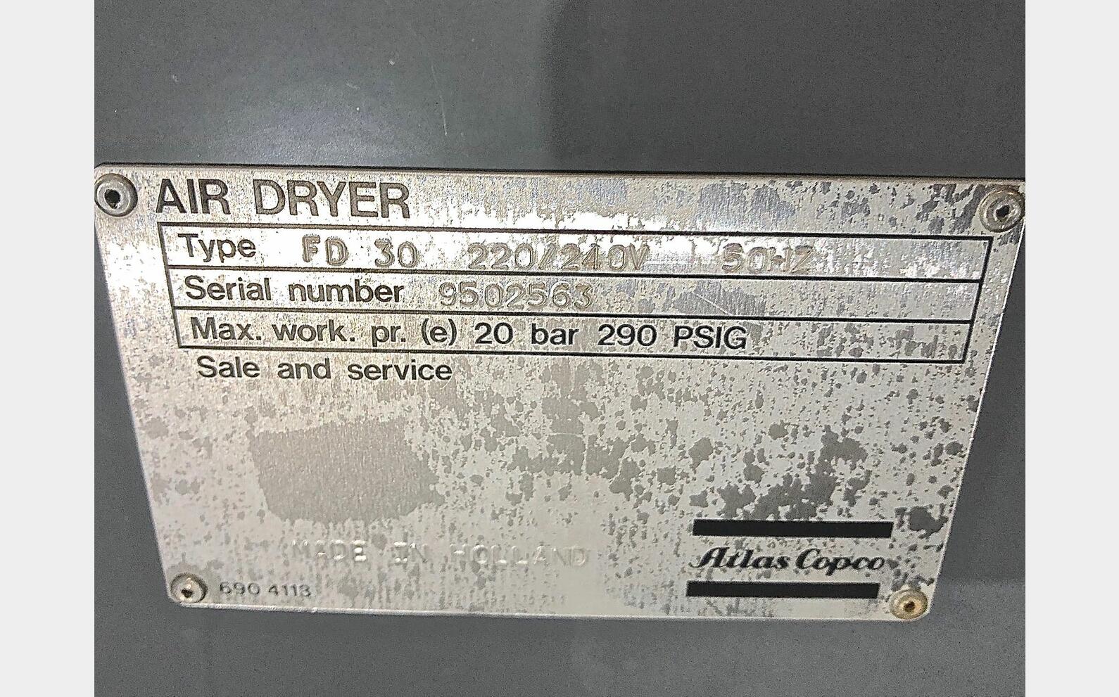 Compresseur ATLAS COPCO PU0118 Type : FD30