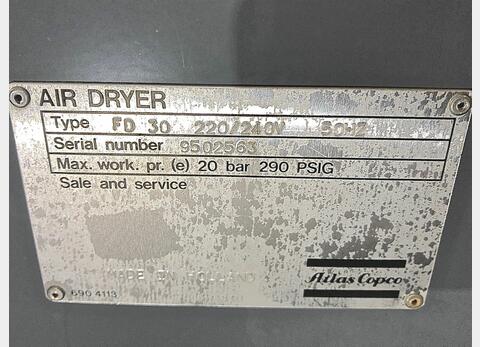 Compresseur ATLAS COPCO PU0118 Type : FD30