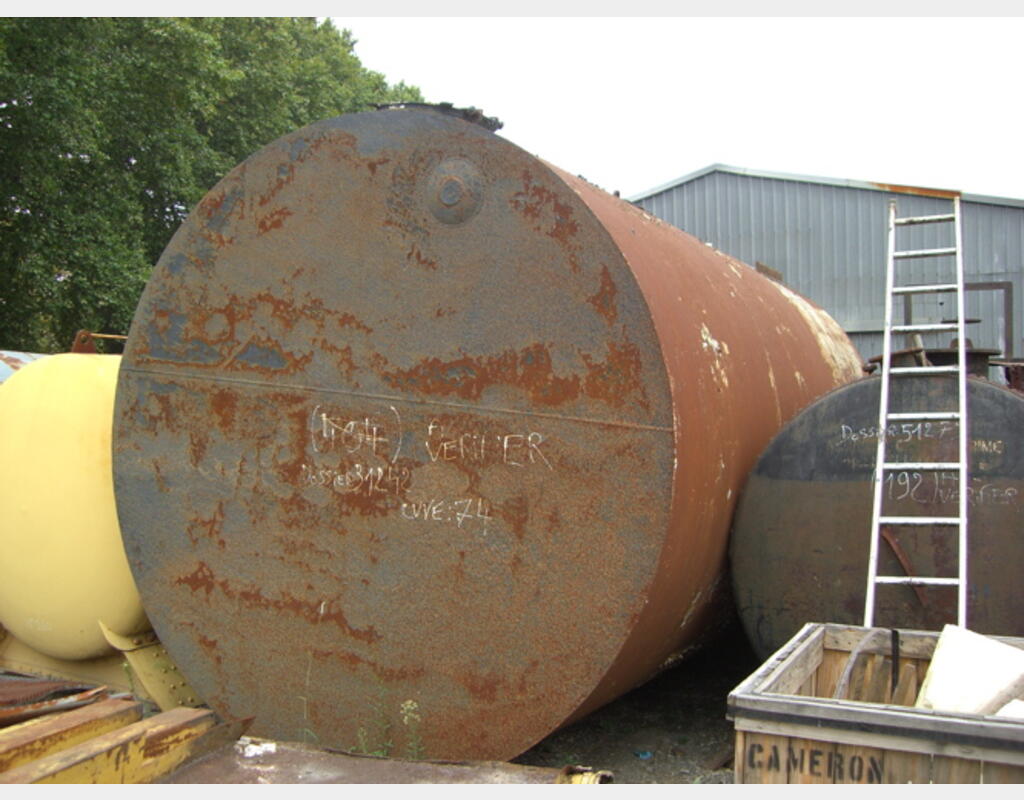 Cuve acier revetu verticale fond plat  - 30 m3